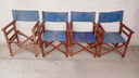 4 sillas plegables de madera