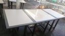 MESA METAL CON CERAMICA: 1 UNIDAD 1,00m x 0.70 cm