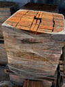 1 Lote de ladrillos rojos veteados quemados paletizados
