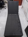 Reposadora de mimbre + colchoneta (tejido a reparar)