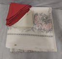Mantel para mesa cuadrada + 08 Servilletas de tela