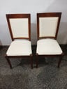 2 sillas de comedor tapizado color blanco