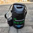 Termo para agua fría forrado + guampa + bombilla (Usado, buen estado)