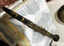 Antiguedades: Clarinete de madera de ebano con herrajes metalicos Clasicos