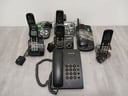 7 unidades de telefono Panasonic:  + Telefono inalambrico marca Panasonic, modelo n:KX-TG4621 LCB, color negro con adaptador de corriente y cargador de bateria + Telefono inalambrico marca Panasonic, modelo KX-TG4131LCB,  color negro con adaptador 