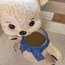 Porta galletitas americano, con tapa, con diseño de oso (Buen estado) 30cm de alto