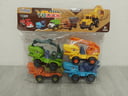 Camiones de dinosaurios, 4 unidades (Tumba,Grúa,Mezcladora,pala)