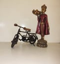 Bici decorativa de hierro (Alto 0 16cm x Largo 0 30cm) + Buddha (Alto 0 35cm)