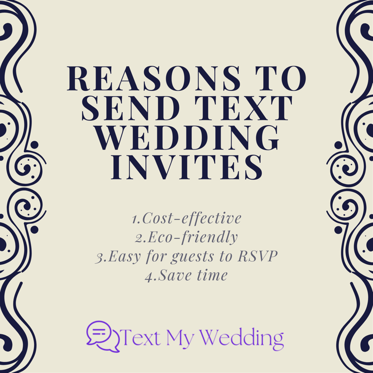 Reasons to send wedding text invites