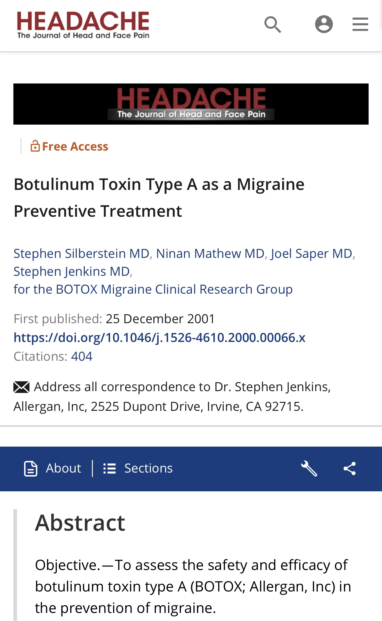 Botox prevents migraine.