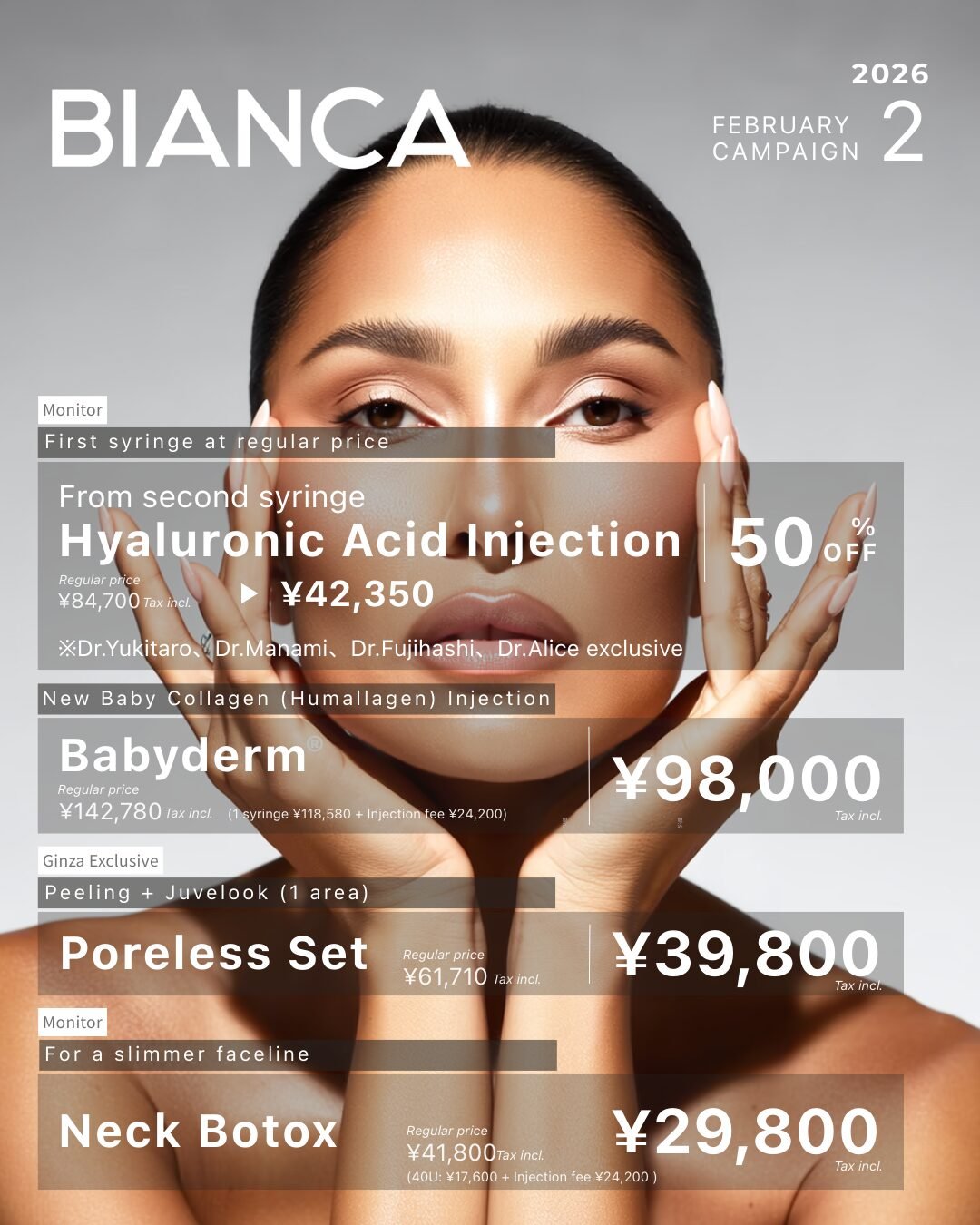 【February Exclusive】Full-Face Hyaluronic Acid Injections • BabyDerm • Peeling + Juvelook • Neck Botox