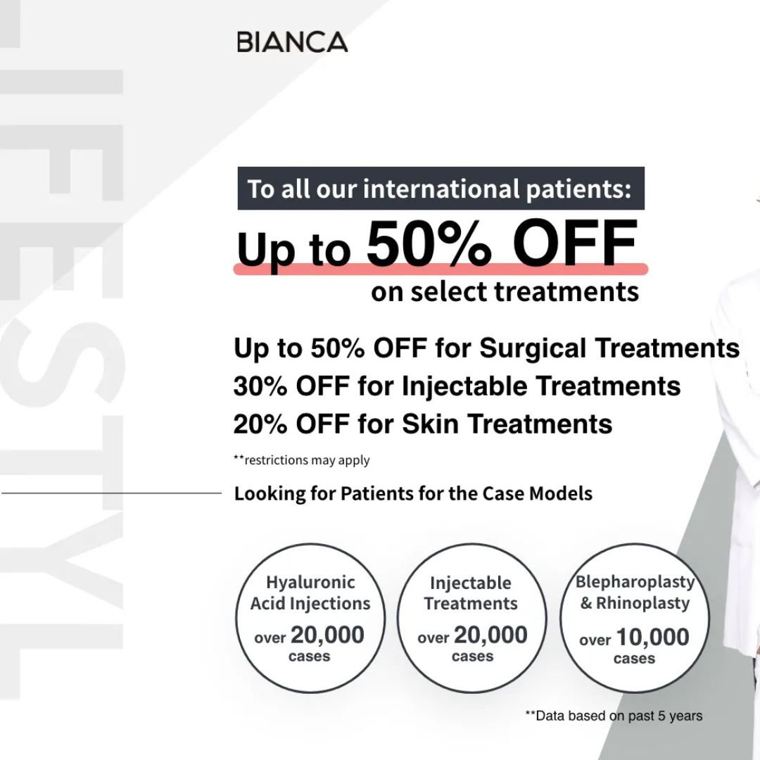 【International Patients Exclusive】Up to 50% off on Skin treatments, Injections, Surgieries