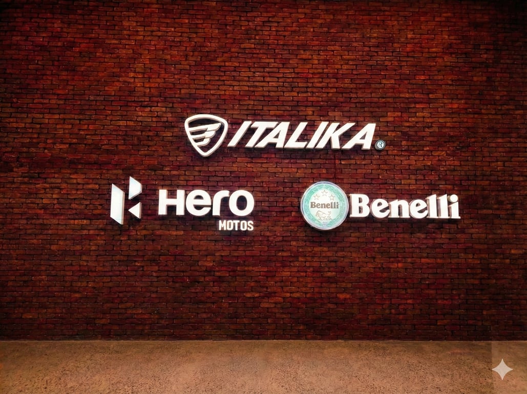 Interior de oficina corporativa con señalización empresarial moderna