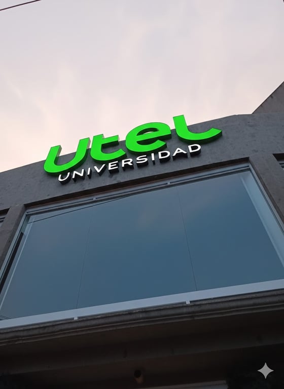 Instalación escolar con señalización educativa y ambiente académico