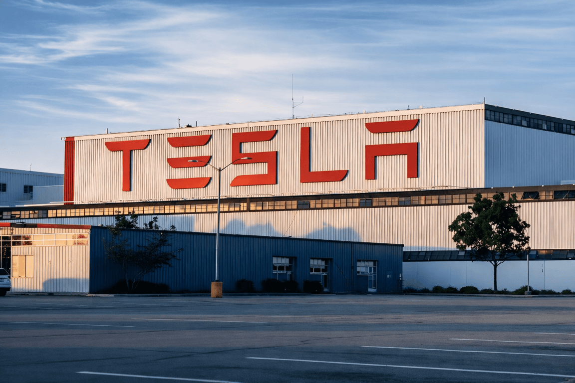 Showroom automotriz con señalización para autos y diseño comercial