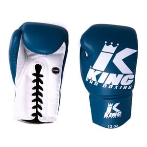 Gants de Boxe KING PRO BOXING bleu en lacets