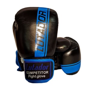 Leather boxing gloves LUTADOR blue
