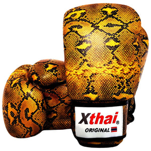 XTHAI Leather boxing gloves Snake gold
