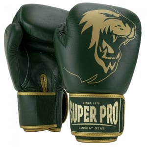 Gants de boxe cuir SUPER PRO Warrior vert