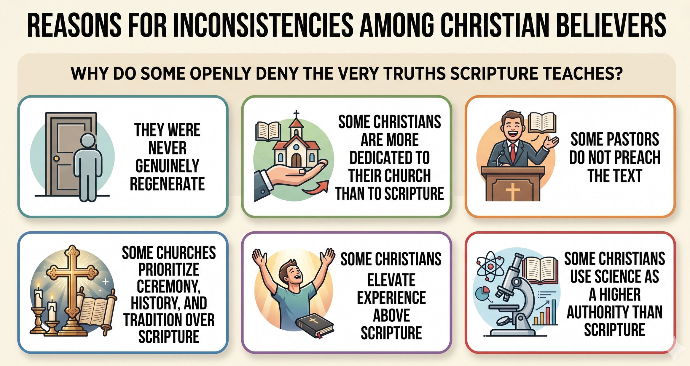 Why do some peopole who claim to be Christians don't believe God's word? - CARM