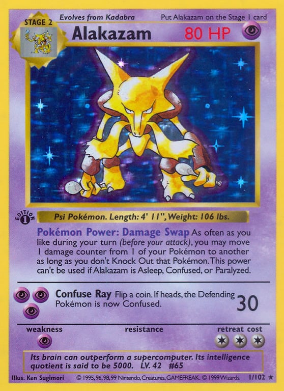 포켓몬 카드 후디니(Alakazam) 초판 시세·성능 완벽 정리