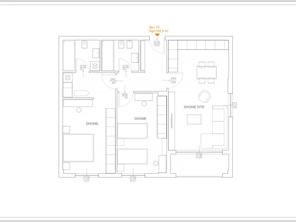 2+1+2 apartment with parking space / Lake of Farka
