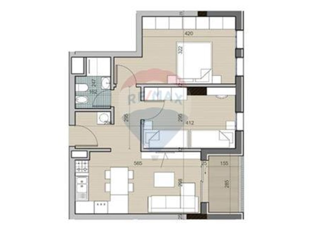 Shitet apartament 2+1 te Univers City