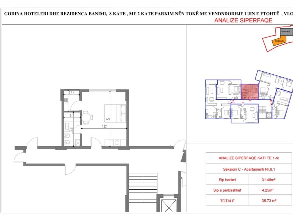 STUDIO FOR SALE NEAR COLD WATER IN VLORA!
