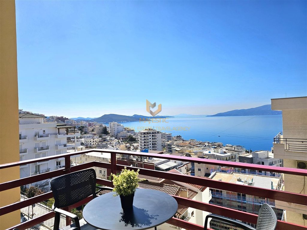 For sale, a super 1+1 apartment with a sea view in Saranda.