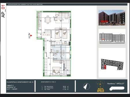 Vendesi Appartamento 2+1+2 Paskuqan Residenza APOLLO