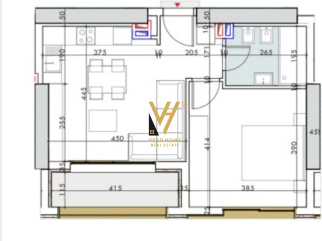 APARTMENT 1+1 FOR SALE NEAR AFA TOWER, PAZARI I RI, CLEARING PRICE