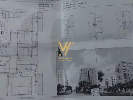 SHITET APARTAMENT 2+1+BLK NE PORCELAN 278.000 EURO