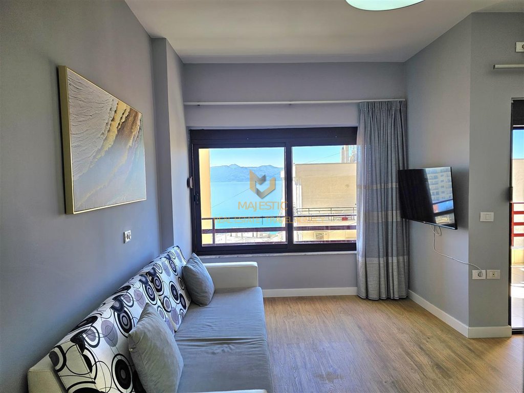 For sale, a super 1+1 apartment with a sea view in Saranda.