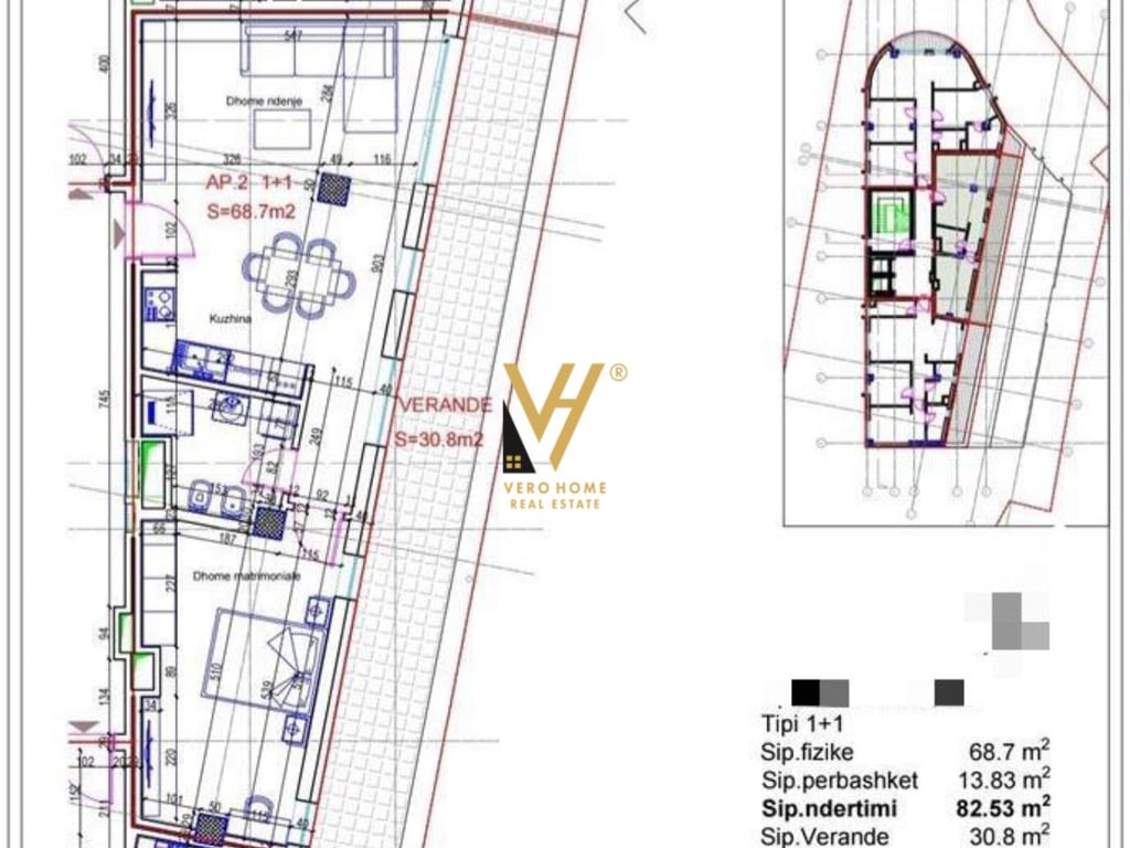 1+1 Apartment for Sale at Grand Complex, Ali Demi 150,000 Euro