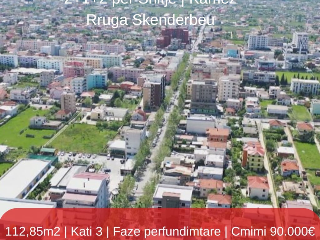 Shitet apartament  2+1+2 Kamez, OKAZION 