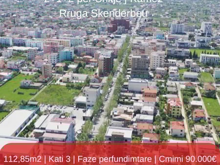 Shitet apartament  2+1+2 Kamez, OKAZION 