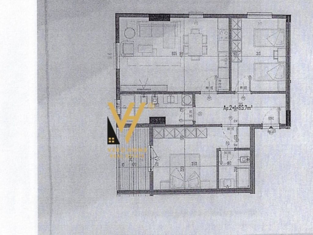 APARTMENT 2+1+BLOCK FOR SALE IN KAMEZ 87,000 EURO