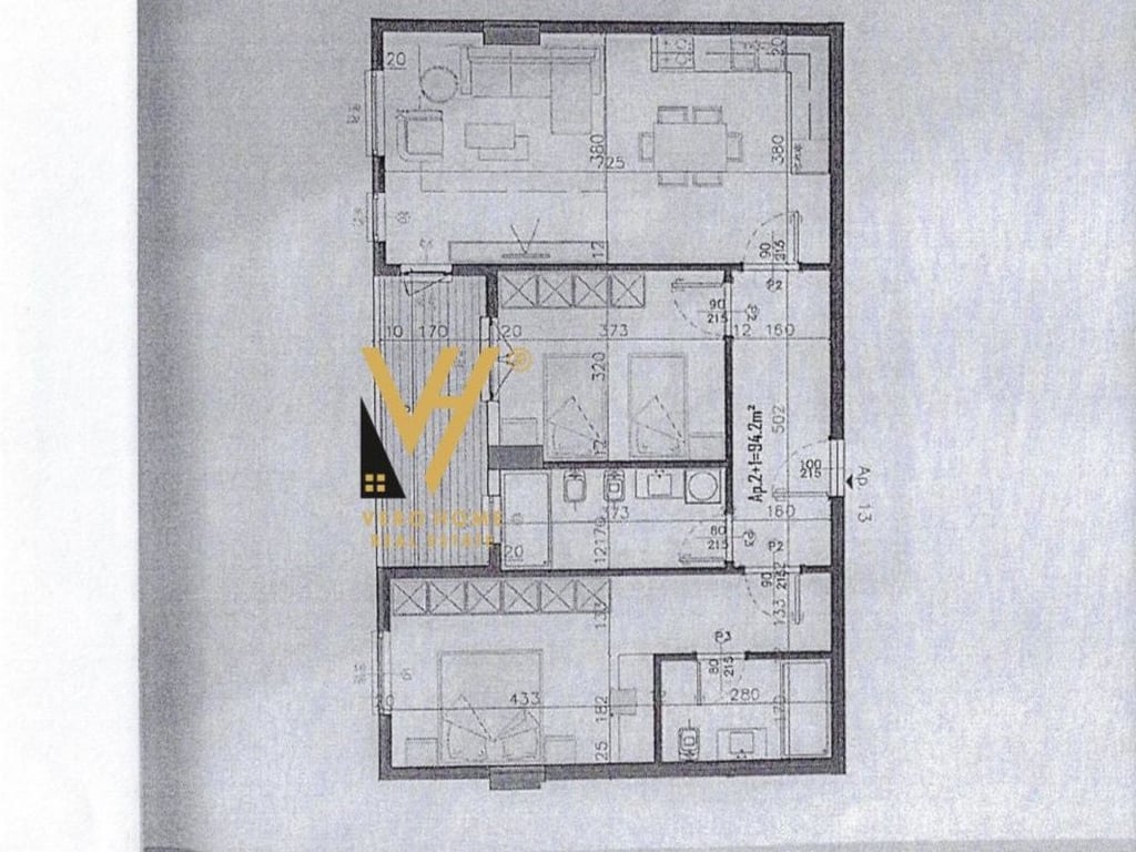 SHITET APARTAMENT 2+1+BLK NE KAMEZ 96.000 EURO