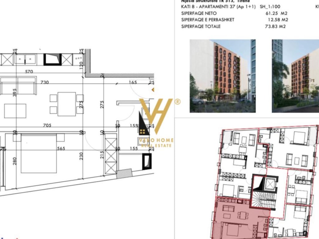 VENDESI APPARTAMENTO 1+1+BLK A 5 MAJI 122.000 EURO