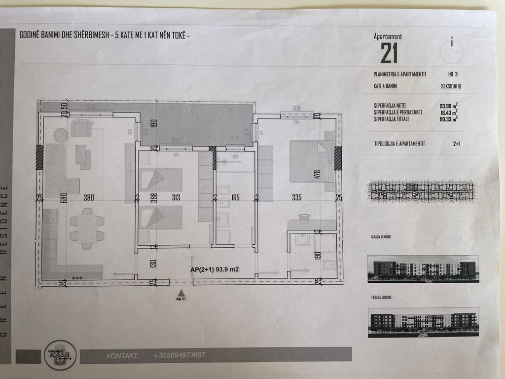 For Sale 6 Apartments & 2 Shops (Kleringu) Kamez