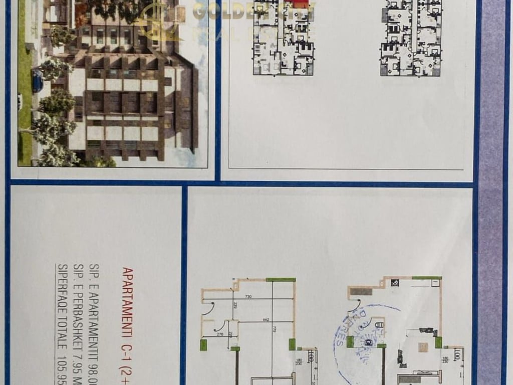 Shitet apartament 2+1+2 Golem