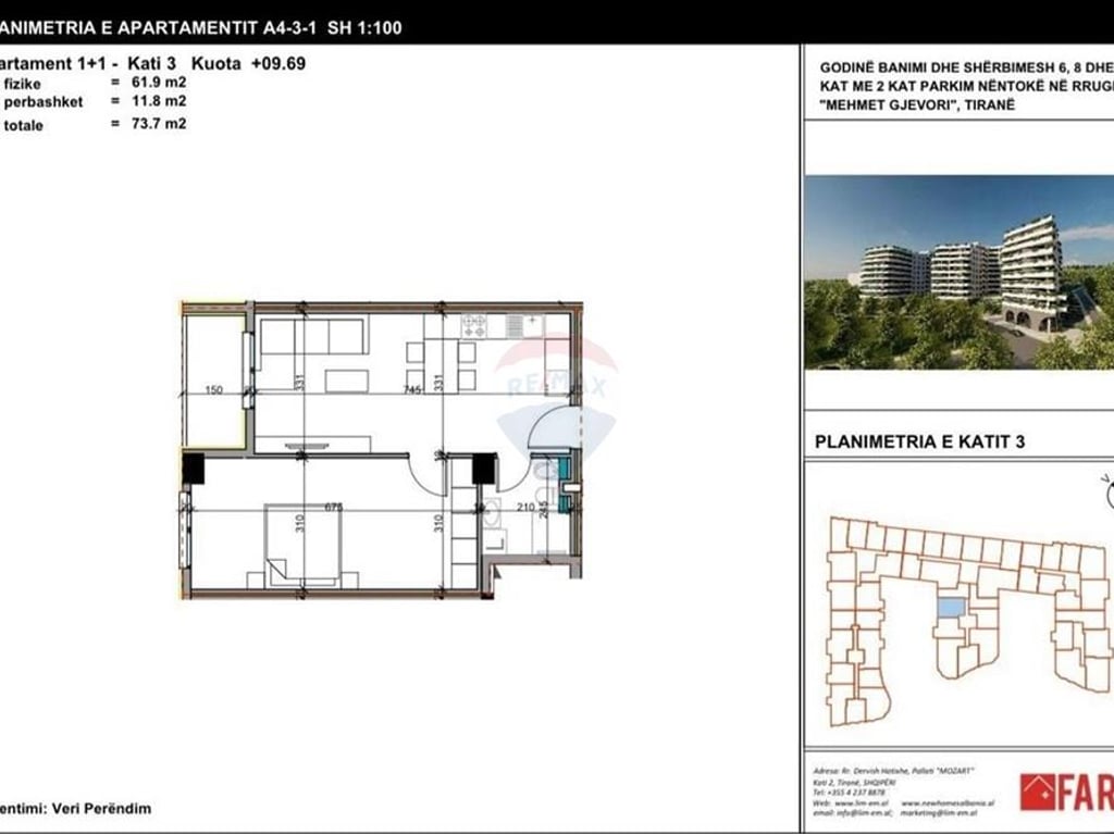Apartment 1+1 for sale at ALUNA COMPLEX.