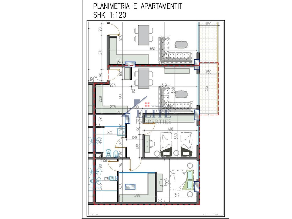 Golden Hands Paskuqan, 2+1 apartment for sale
