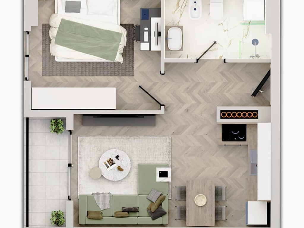 Okazion | APARTAMENT 1+1 për SHITJE – Univers City 🏠