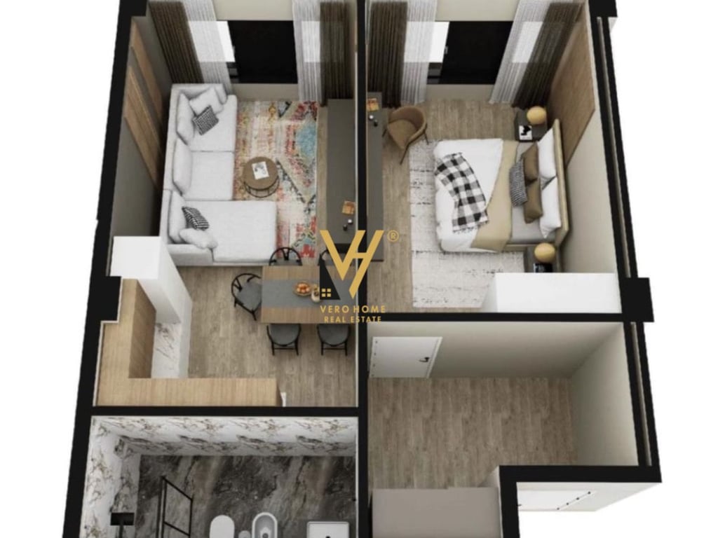 SHITET APARTAMENT 1+1+ BLK NE QERRET 93.500 EURO