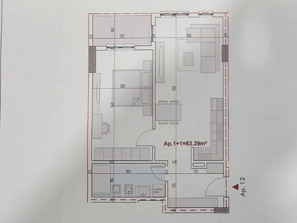 Shite t Apartment 1+1. 73. 22 M2. Me Çmim Kleringu