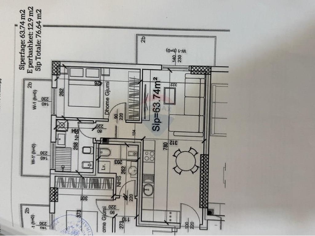 APARTAMENT 1+1 PER SHITJE TE TIRANA PORTA E RE