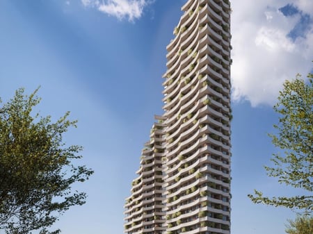 Apartment 1+1 for sale at Eagle Residence in Unazë e Re.