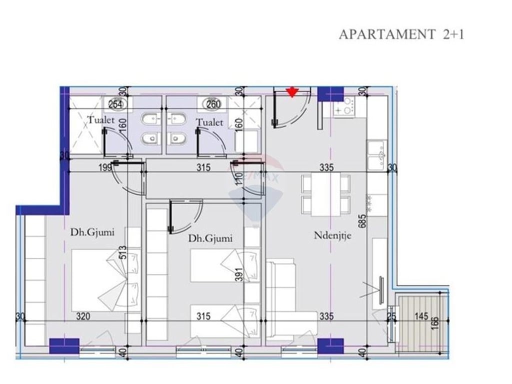 Appartamento 2+1+2 in Vendita, Tirana Entry 2!