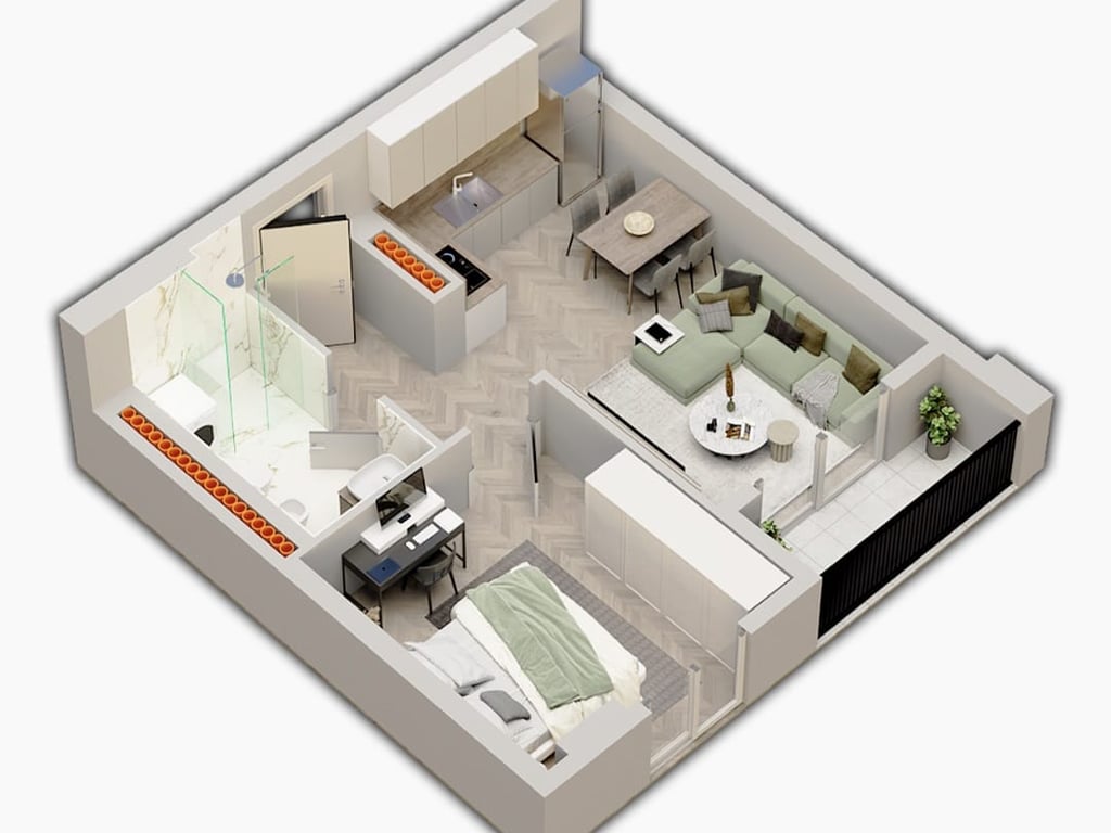 Okazion | APARTAMENT 1+1 për SHITJE – Univers City 🏠